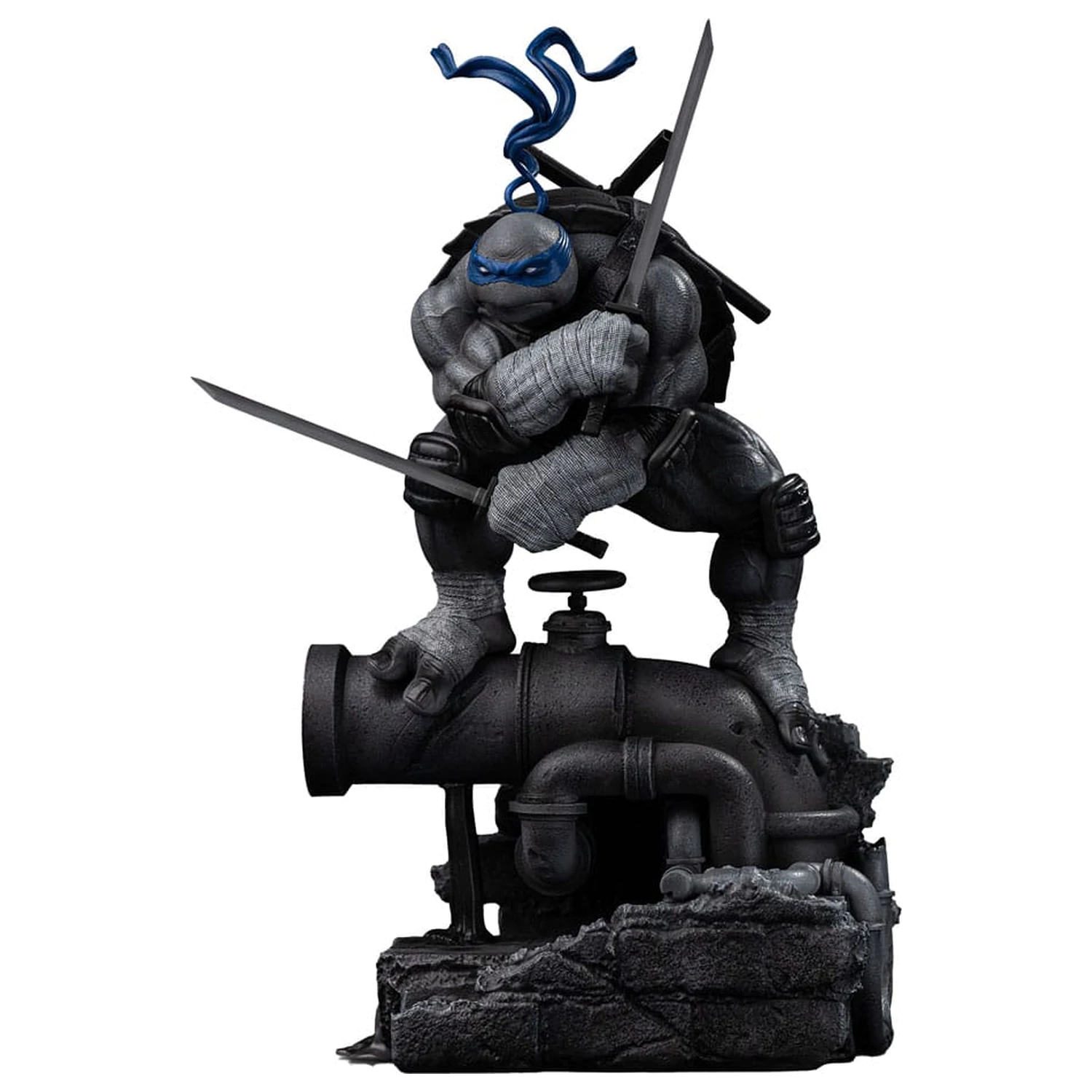 Teenage Mutant Ninja Turtles Art Scale Statue im Maßstab 1/10 Leonardo Black and White Variant 26 cm Produktfoto