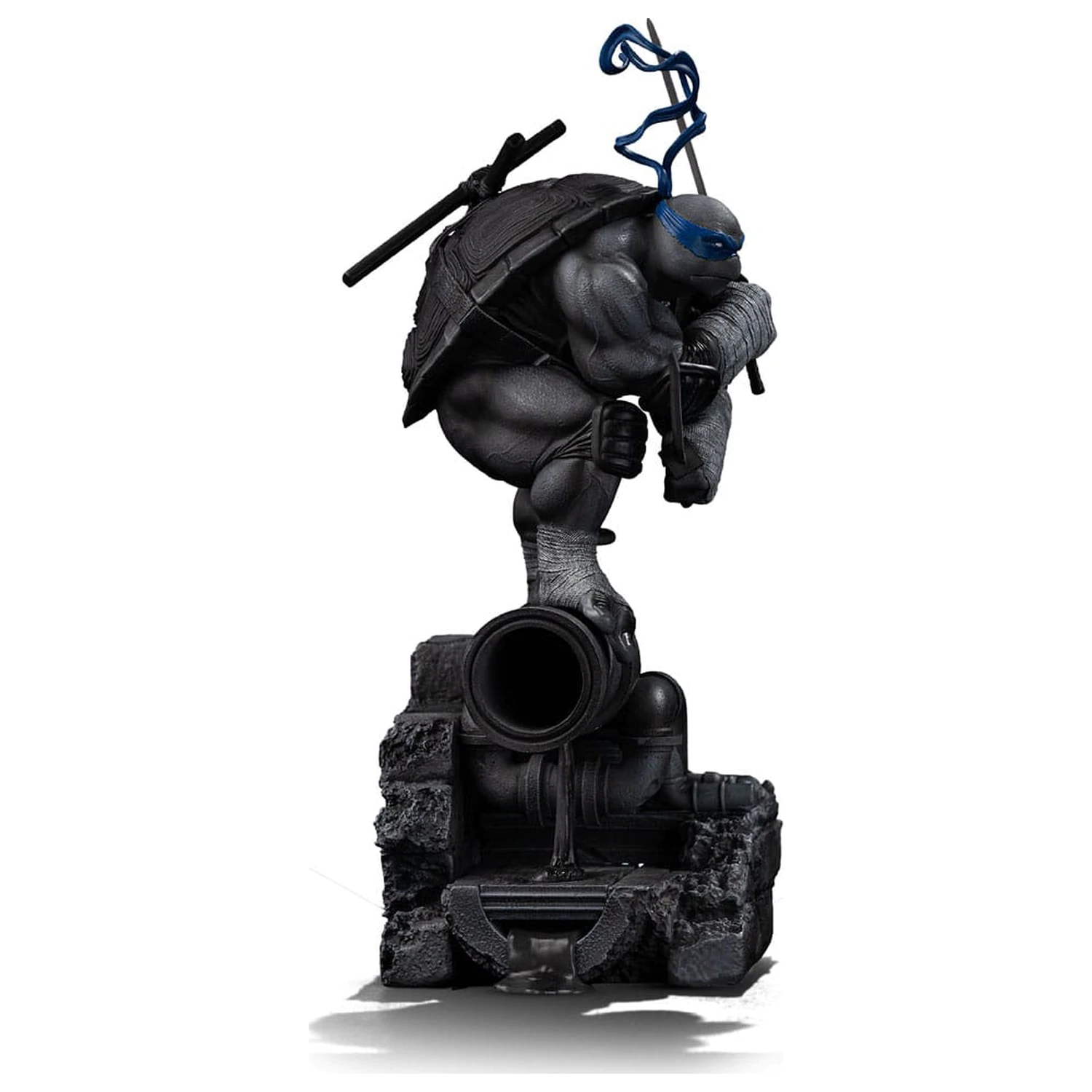 Teenage Mutant Ninja Turtles Art Scale Statue im Maßstab 1/10 Leonardo Black and White Variant 26 cm Produktfoto