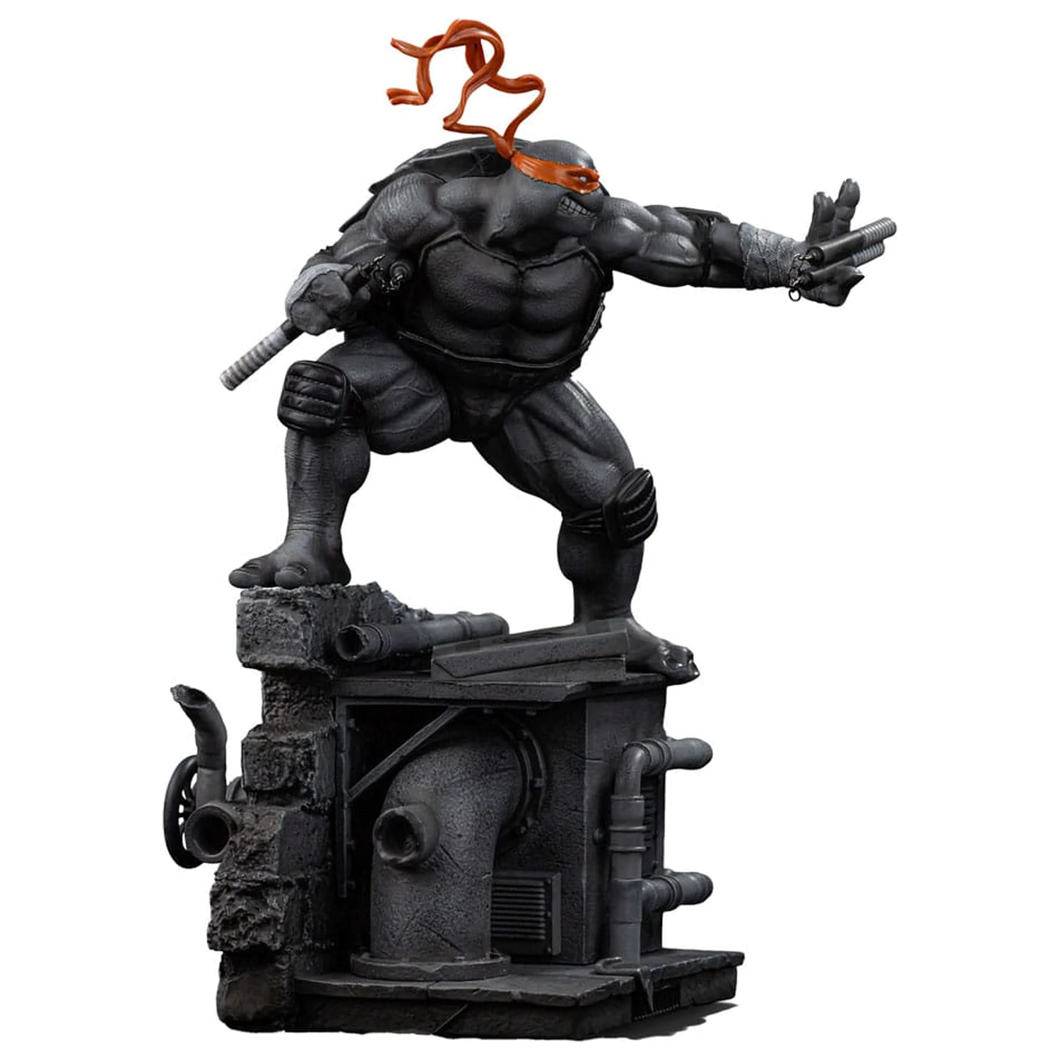 Teenage Mutant Ninja Turtles Art Scale Statue 1/10 Michelangelo Black and White Variant 26 cm Produktfoto