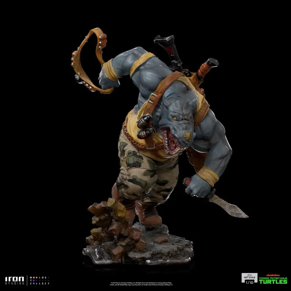 Teenage Mutant Ninja Turtles BDS Art Scale Statue 1/10 Rocksteady 24 cm Produktfoto
