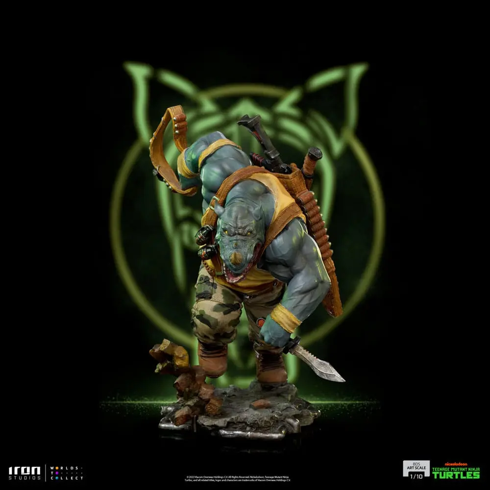 Teenage Mutant Ninja Turtles BDS Art Scale Statue 1/10 Rocksteady 24 cm Produktfoto