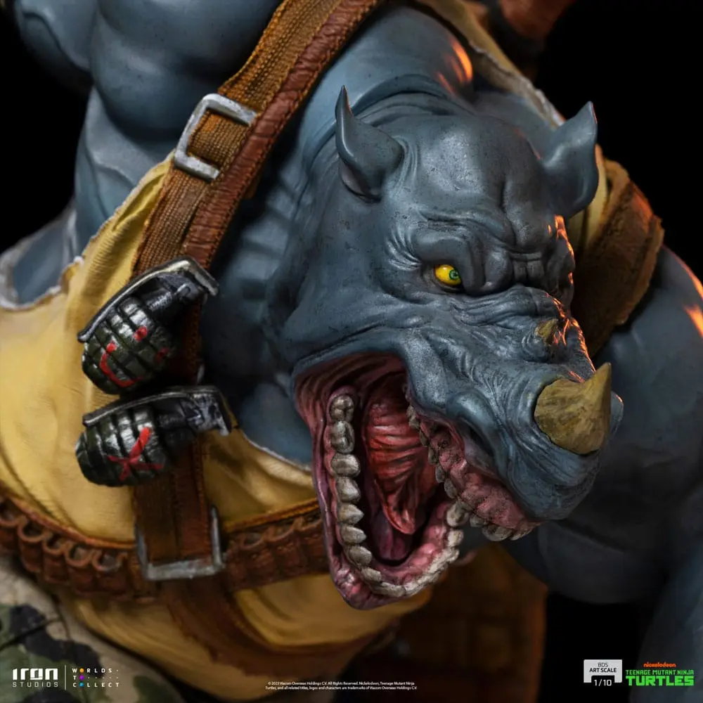 Teenage Mutant Ninja Turtles BDS Art Scale Statue 1/10 Rocksteady 24 cm Produktfoto
