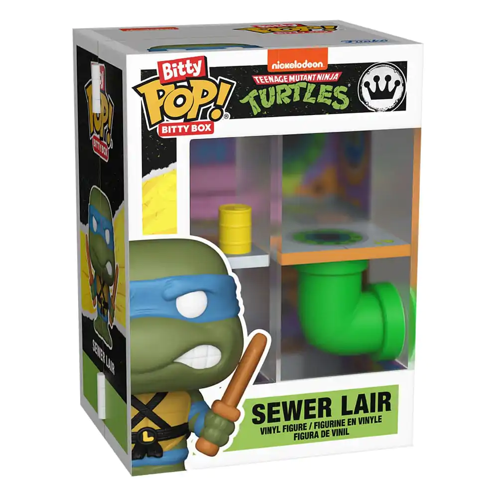 Teenage Mutant Ninja Turtles Bitty Funko POP! Bitty Box Display mit 2 Vinyl Figuren Sewer Lair Produktfoto