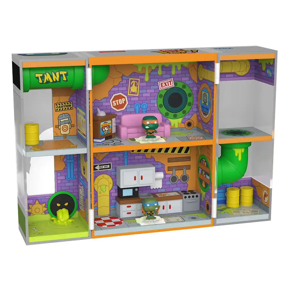 Teenage Mutant Ninja Turtles Bitty Funko POP! Bitty Box Display mit 2 Vinyl Figuren Sewer Lair Produktfoto