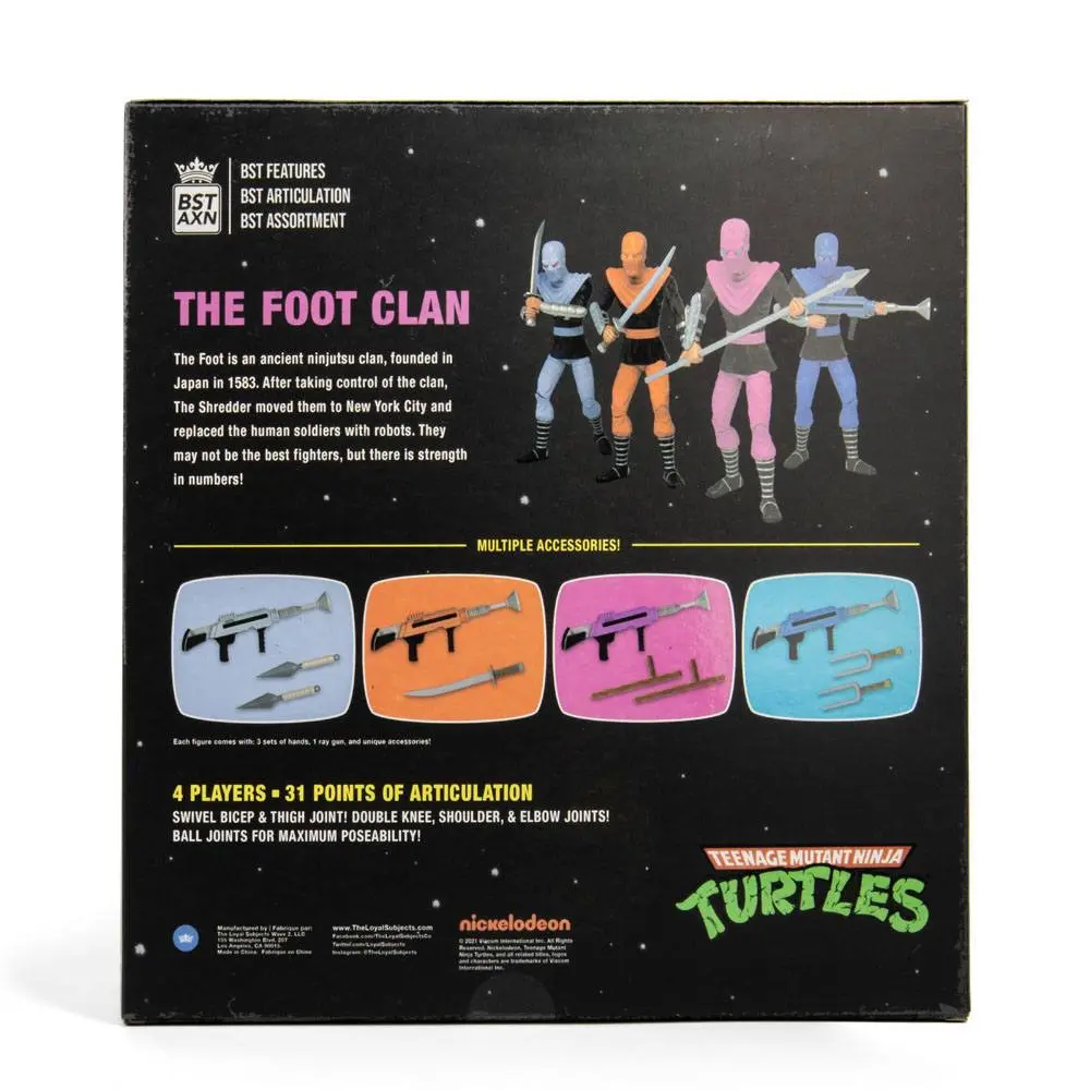 Teenage Mutant Ninja Turtles BST AXN Actionfiguren 4er-Pack Foot Soldiers 13 cm Produktfoto
