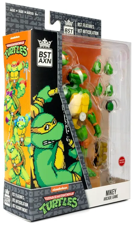 Teenage Mutant Ninja Turtles BST AXN Actionfigur NES 8-Bit Michelangelo Exclusive 13 cm Produktfoto