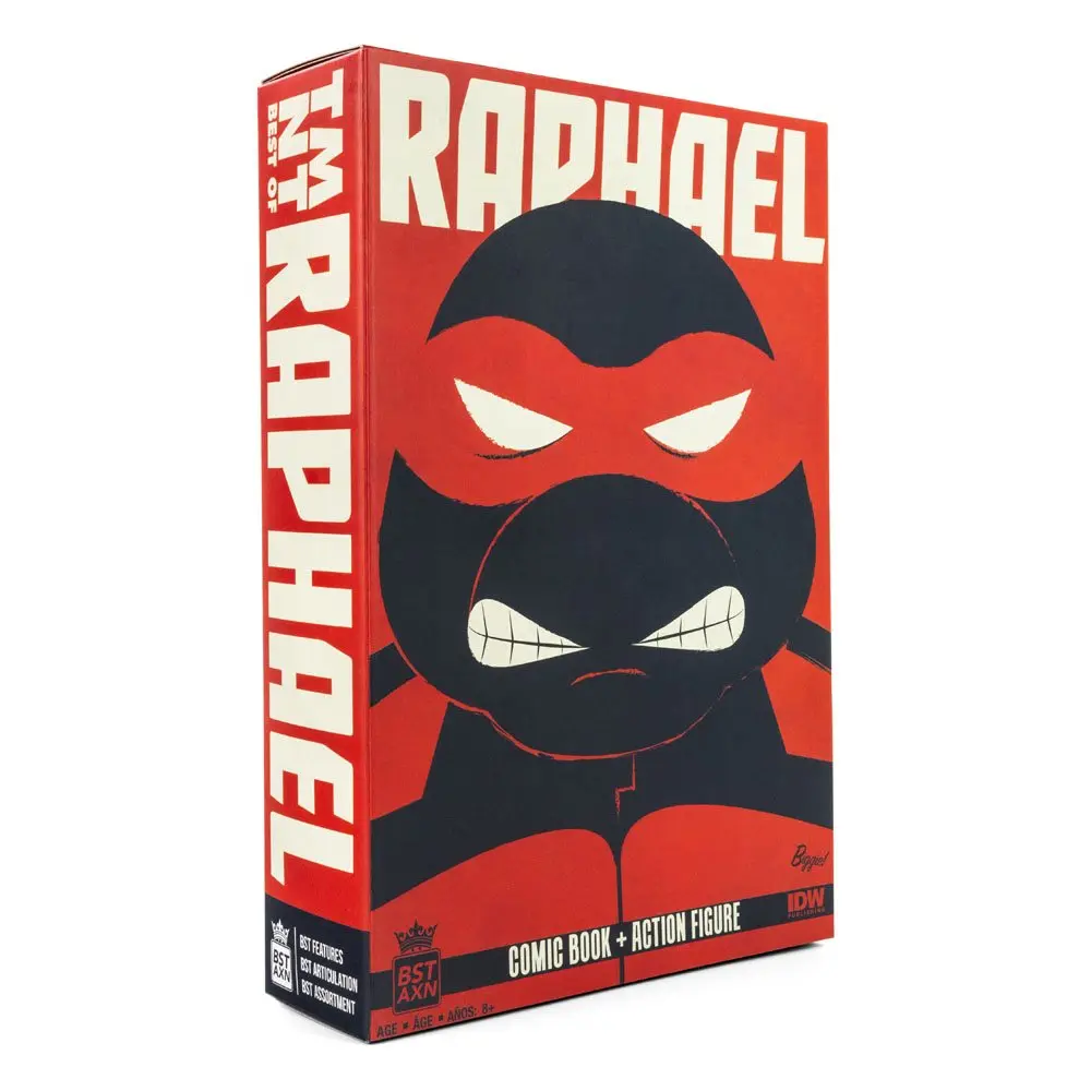 Teenage Mutant Ninja Turtles BST AXN x IDW Actionfigur & Comic Raphael Exclusive 13 cm Produktfoto