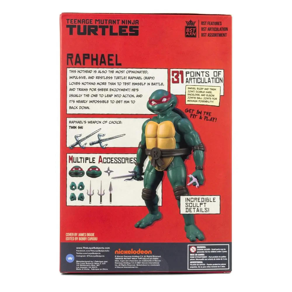 Teenage Mutant Ninja Turtles BST AXN x IDW Actionfigur & Comic Raphael Exclusive 13 cm Produktfoto