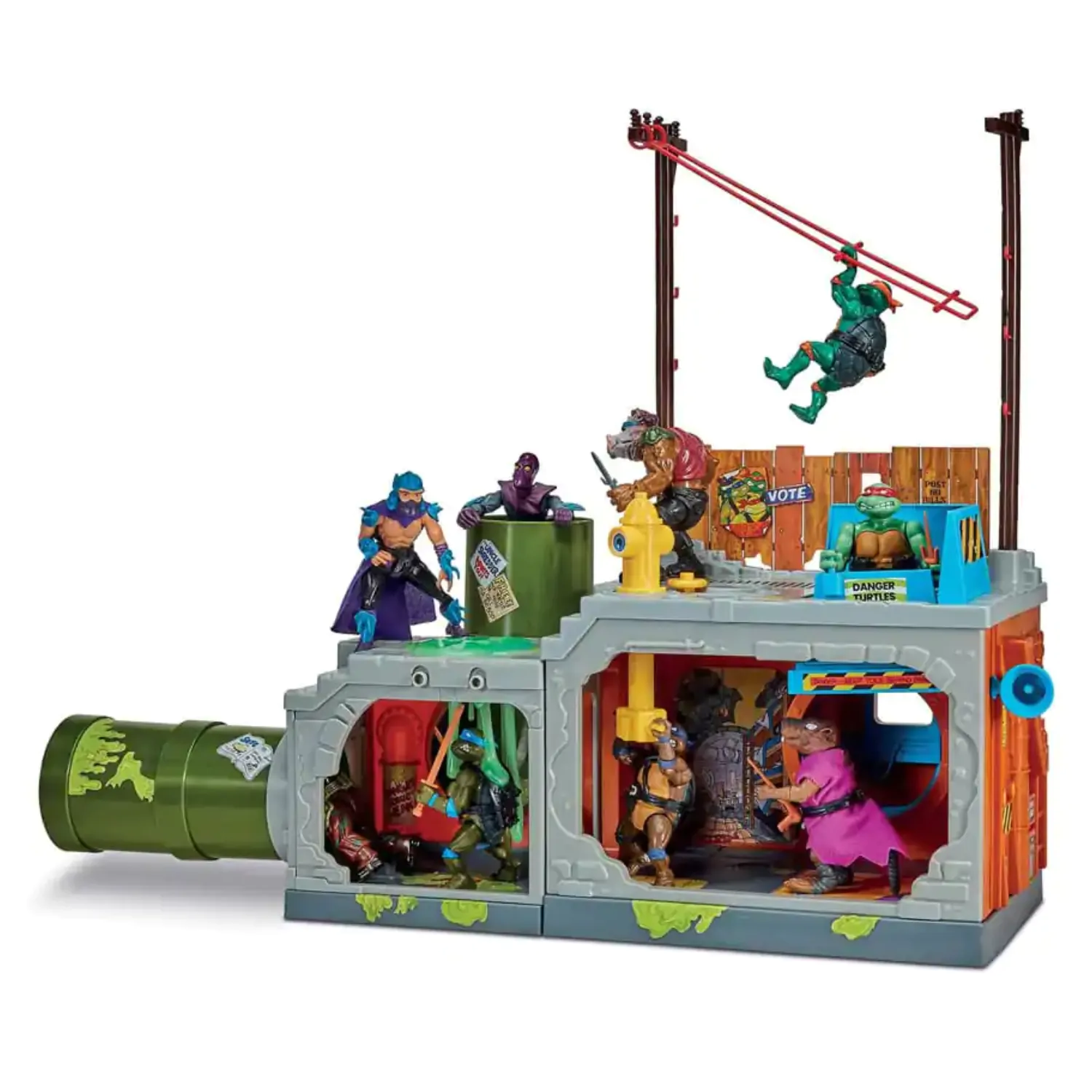 Teenage Mutant Ninja Turtles Bausatz Secret Sewer Lid Playset Mutant Modul 30 cm Produktfoto