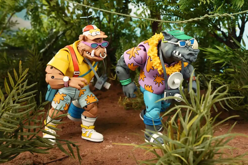 Teenage Mutant Ninja Turtles (Cartoon 1980) Action Figur 2 Pack Vacation Bebop and Rocksteady 18 cm termékfotó