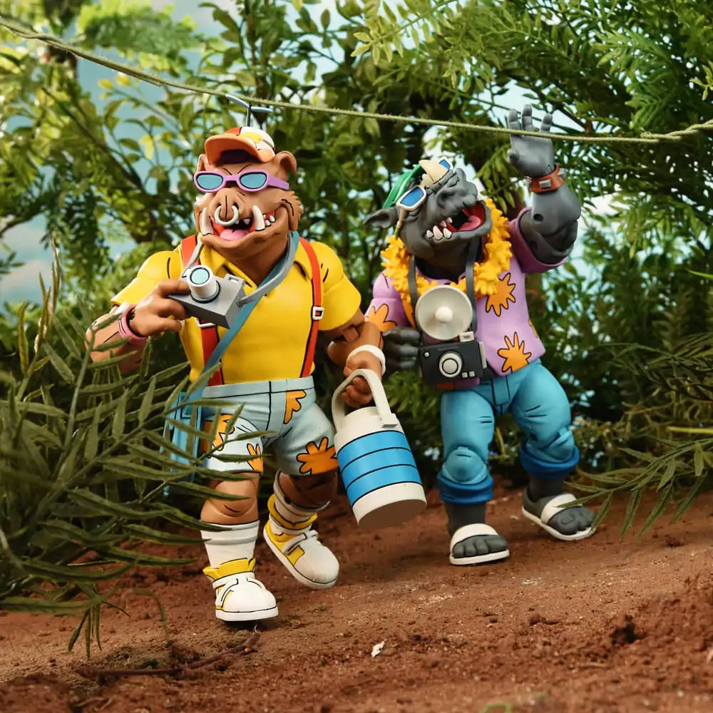 Teenage Mutant Ninja Turtles (Cartoon 1980) Action Figur 2 Pack Vacation Bebop and Rocksteady 18 cm termékfotó