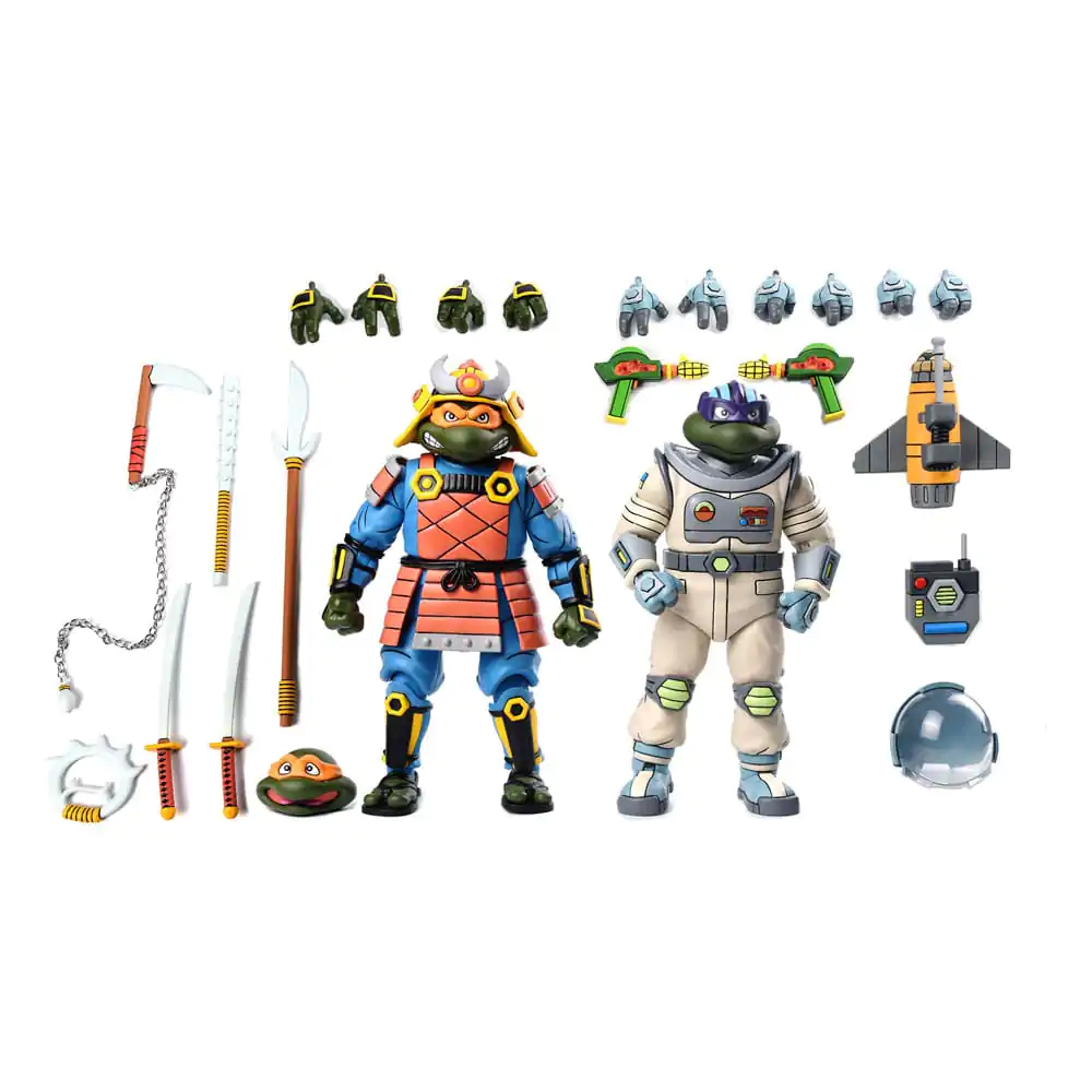 Teenage Mutant Ninja Turtles (Cartoon) Actionfiguren 2er-Pack Space Adventure & Samurai Turtles 18 cm termékfotó