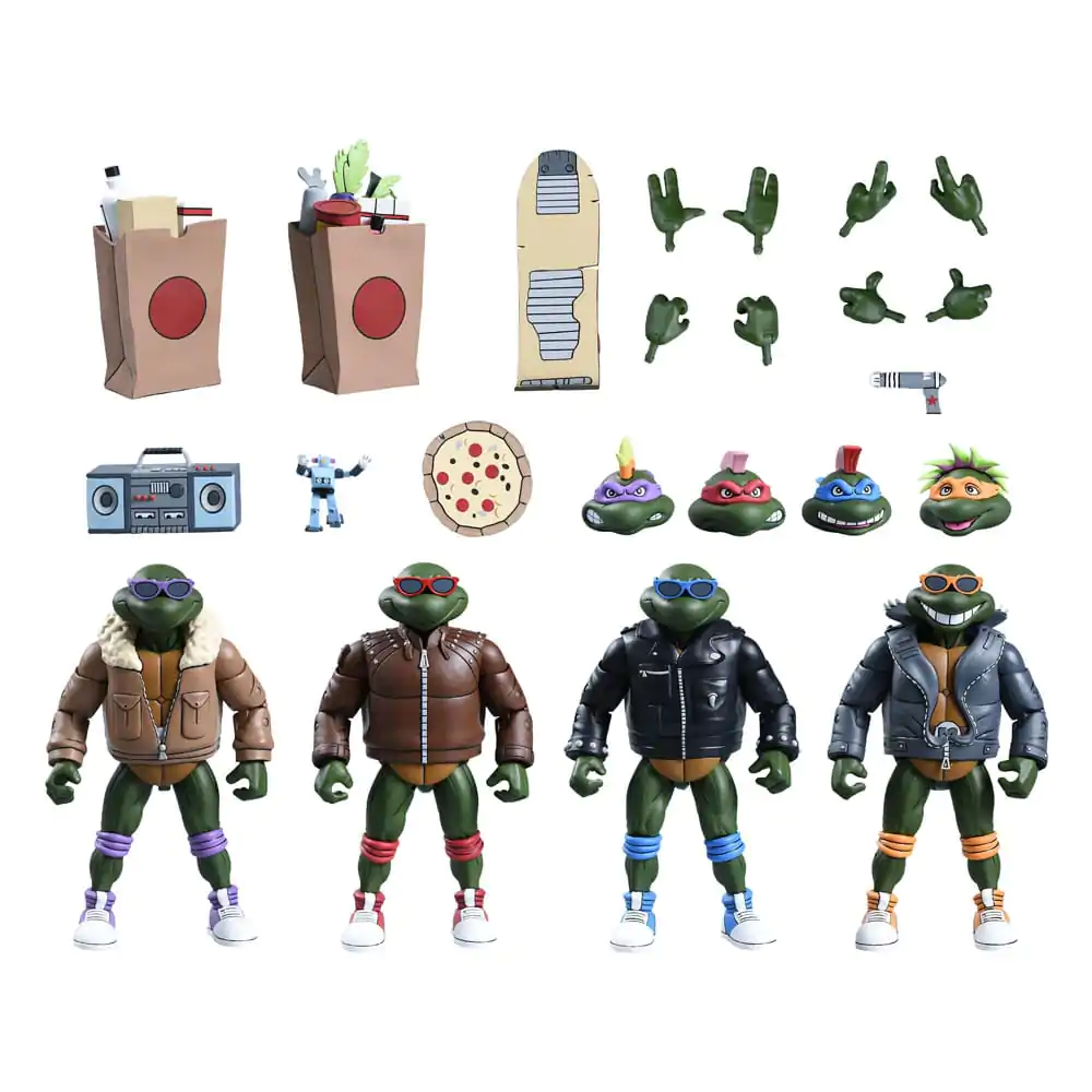 Teenage Mutant Ninja Turtles (Cartoon) Actionfiguren 4er-Pack Punk Turtles 18 cm termékfotó