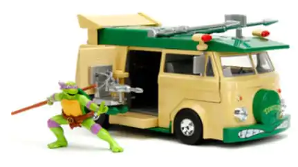 Teenage Mutant Ninja Turtles Diecast Modell 1/24 Donatello & Party Wagon termékfotó