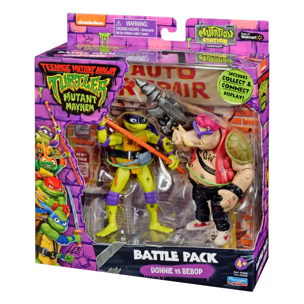 Teenage Mutant Ninja Turtles Action-Figuren Donatello vs. Bebop 11 cm Produktfoto