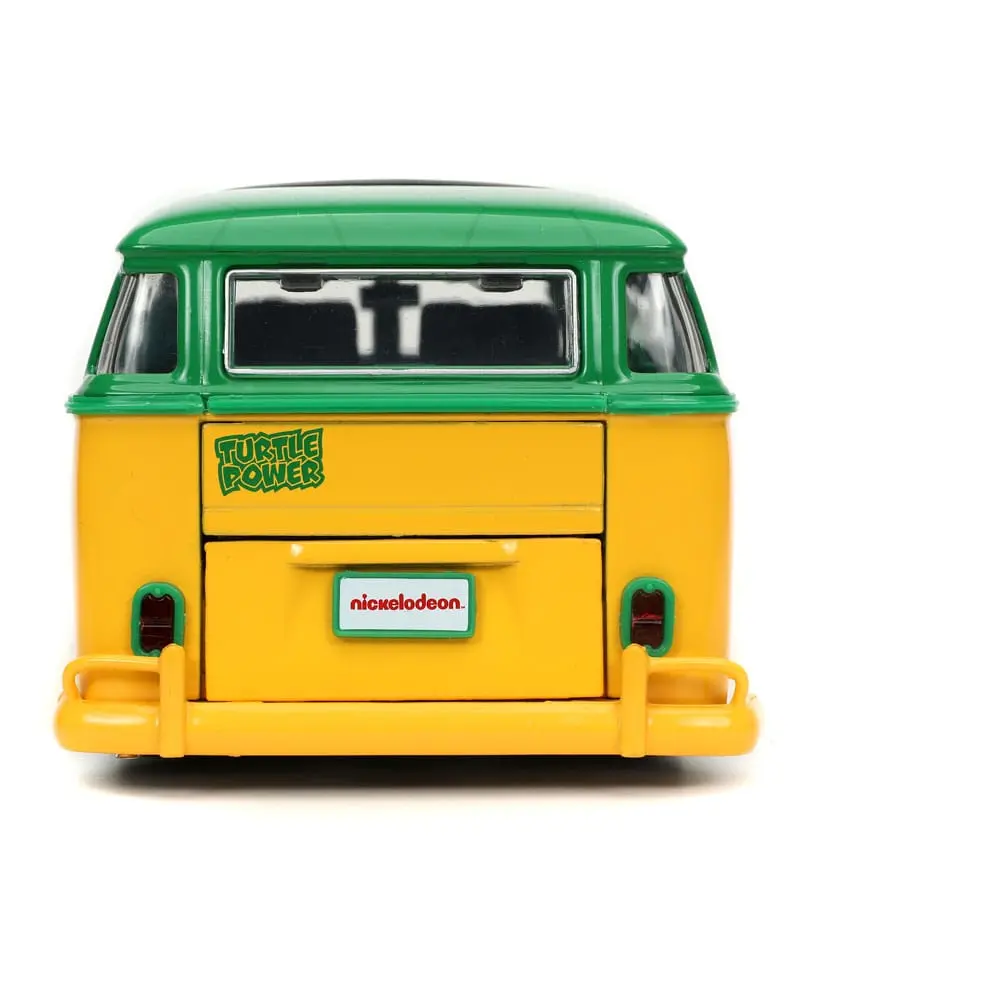 Teenage Mutant Ninja Turtles Hollywood Rides Diecast Modell 1/24 1962 VW Bus mit Leonardo Figur Produktfoto