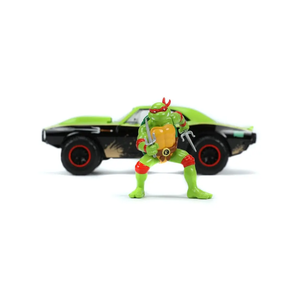 Teenage Mutant Ninja Turtles Hollywood Rides Diecast Modell 1/24 1967 Chevrolet Camaro mit Raphael Figur Produktfoto