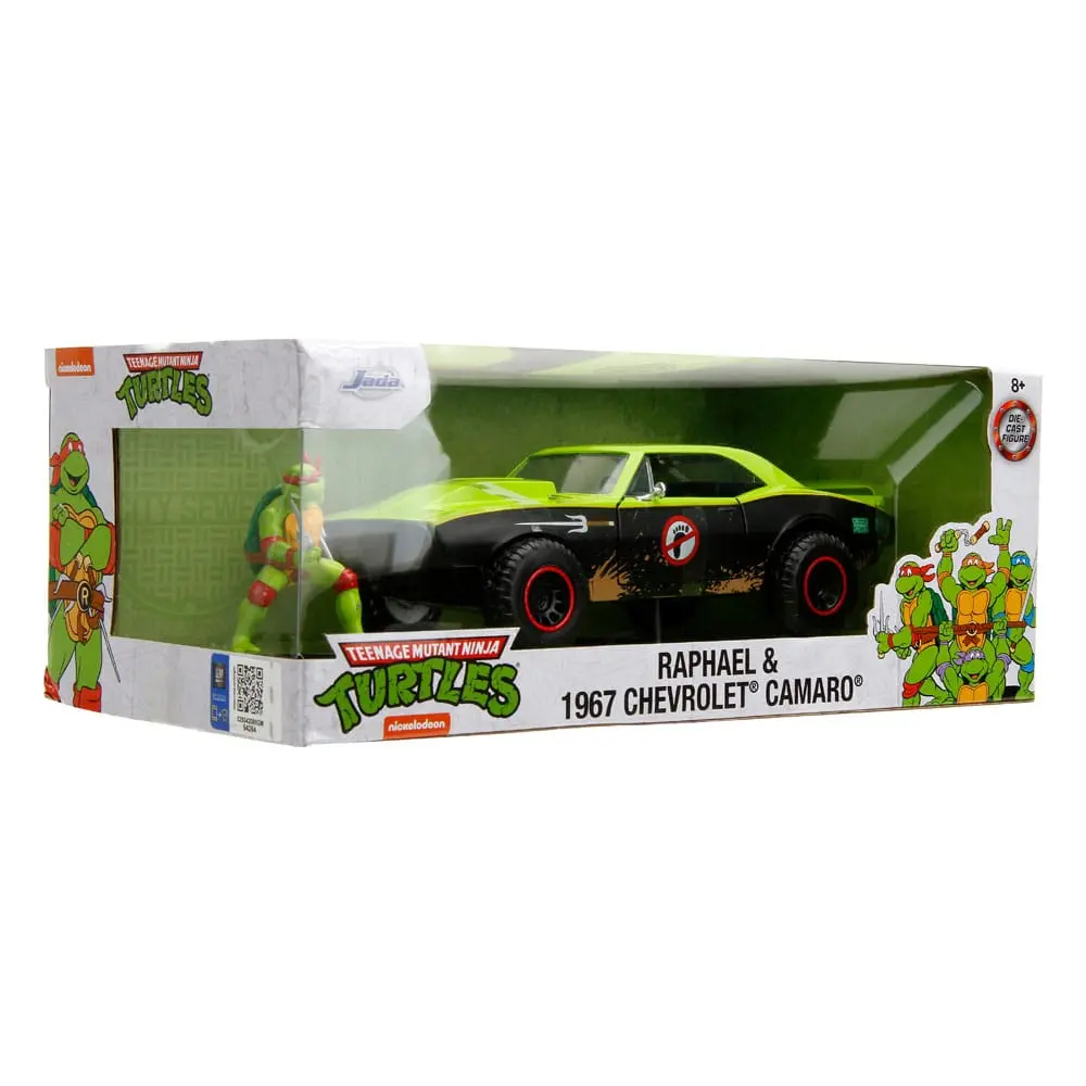 Teenage Mutant Ninja Turtles Hollywood Rides Diecast Modell 1/24 1967 Chevrolet Camaro mit Raphael Figur Produktfoto