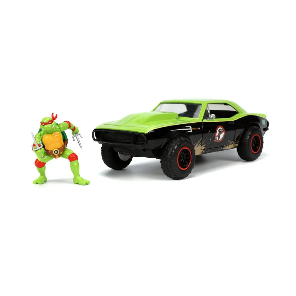 Teenage Mutant Ninja Turtles Hollywood Rides Diecast Modell 1/24 1967 Chevrolet Camaro mit Raphael Figur Produktfoto