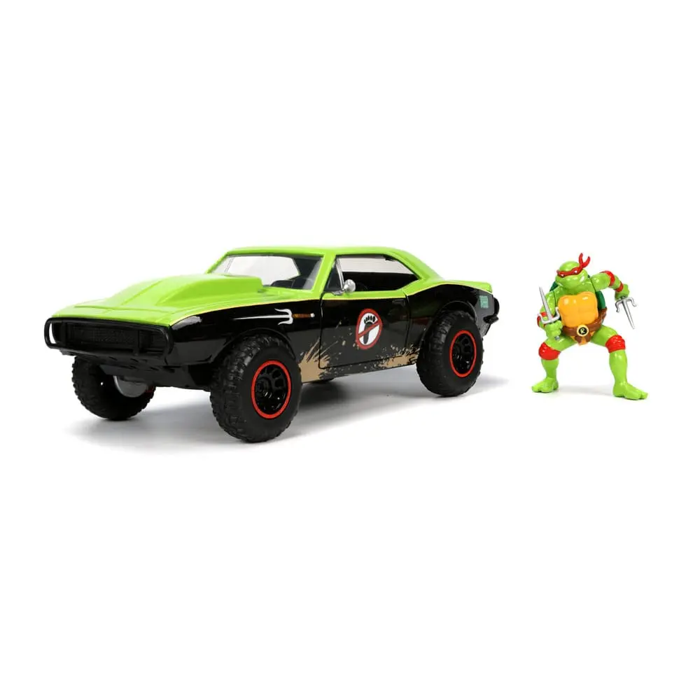 Teenage Mutant Ninja Turtles Hollywood Rides Diecast Modell 1/24 1967 Chevrolet Camaro mit Raphael Figur Produktfoto