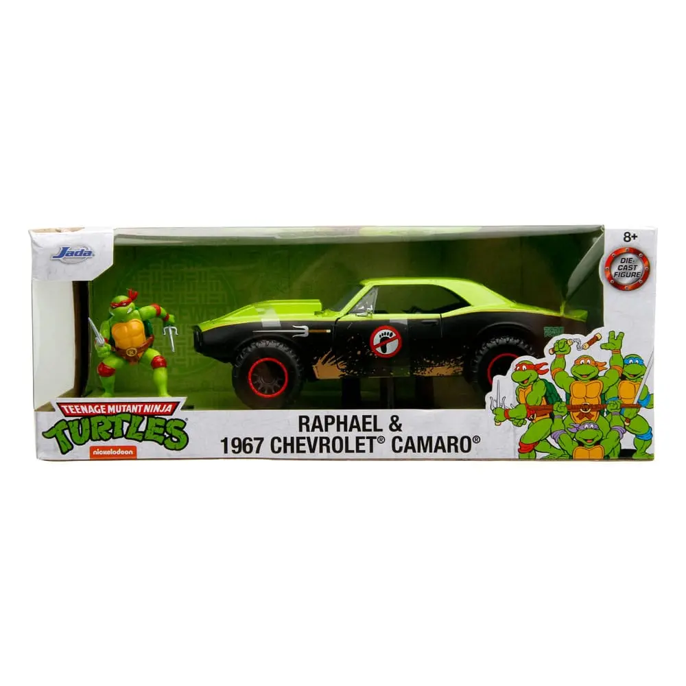 Teenage Mutant Ninja Turtles Hollywood Rides Diecast Modell 1/24 1967 Chevrolet Camaro mit Raphael Figur Produktfoto
