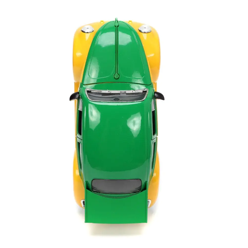 Teenage Mutant Ninja Turtles Hollywood Rides Diecast Modell 1/24 VW Drag Beetle mit Michelangelo Figur Produktfoto