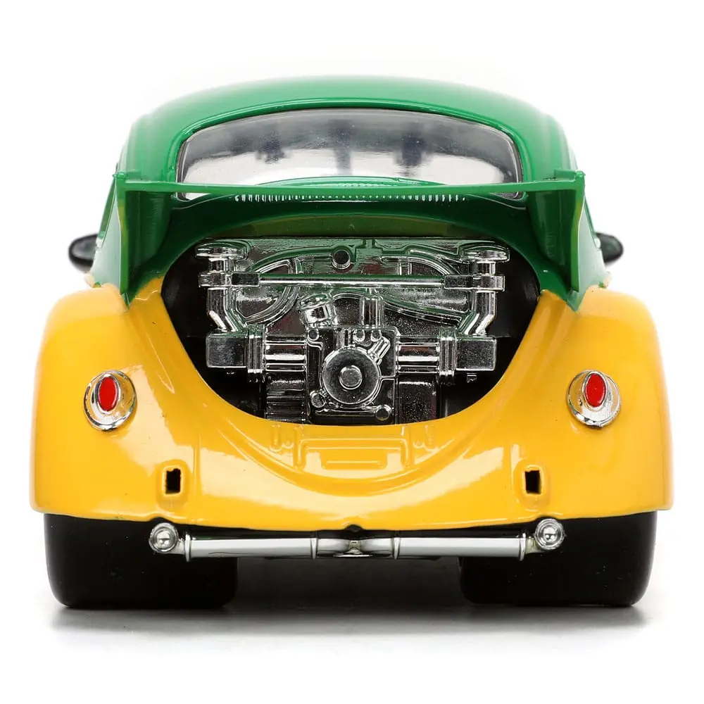 Teenage Mutant Ninja Turtles Hollywood Rides Diecast Modell 1/24 VW Drag Beetle mit Michelangelo Figur Produktfoto