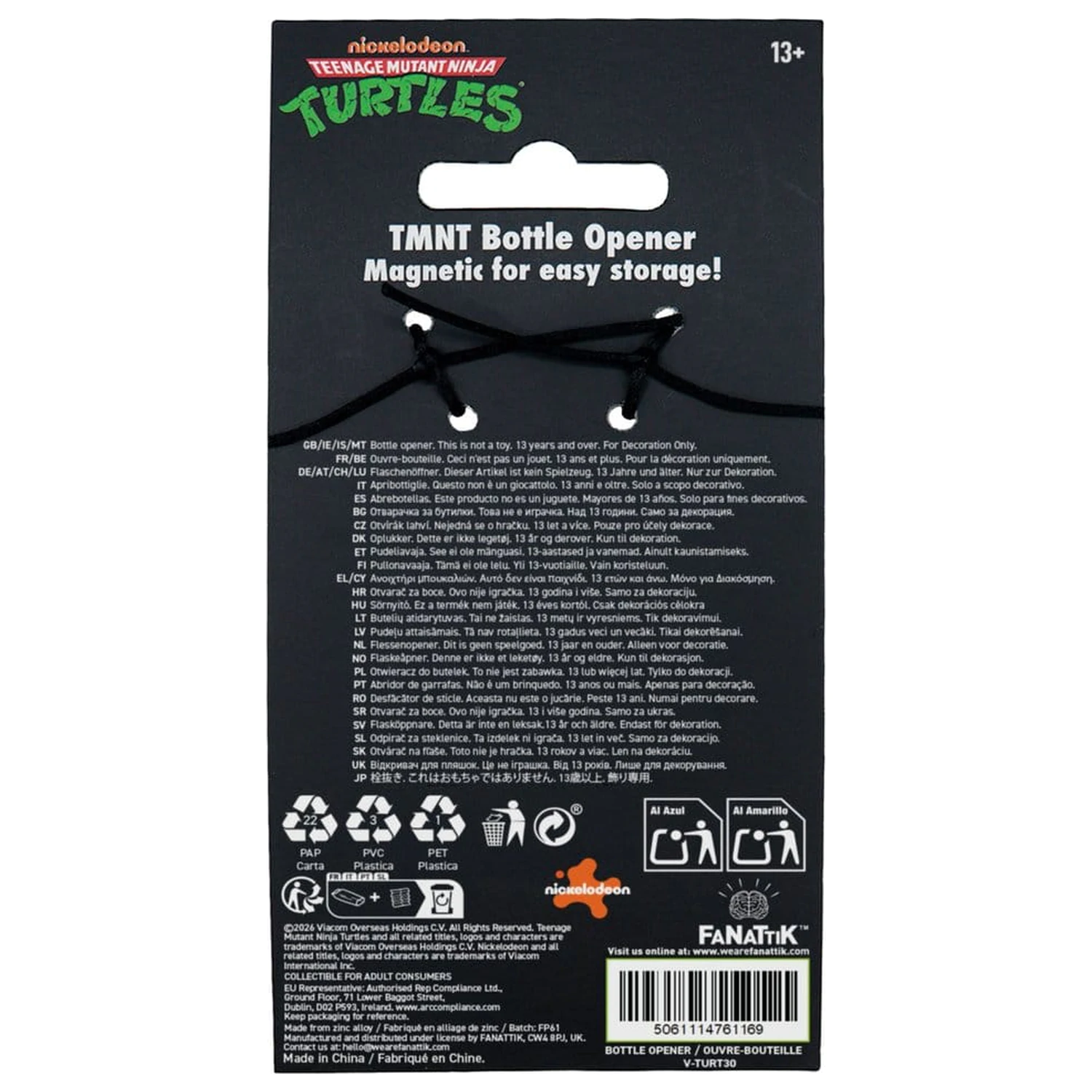 Teenage Mutant Ninja Turtles Flaschenöffner Magnetic Skateboard Produktfoto
