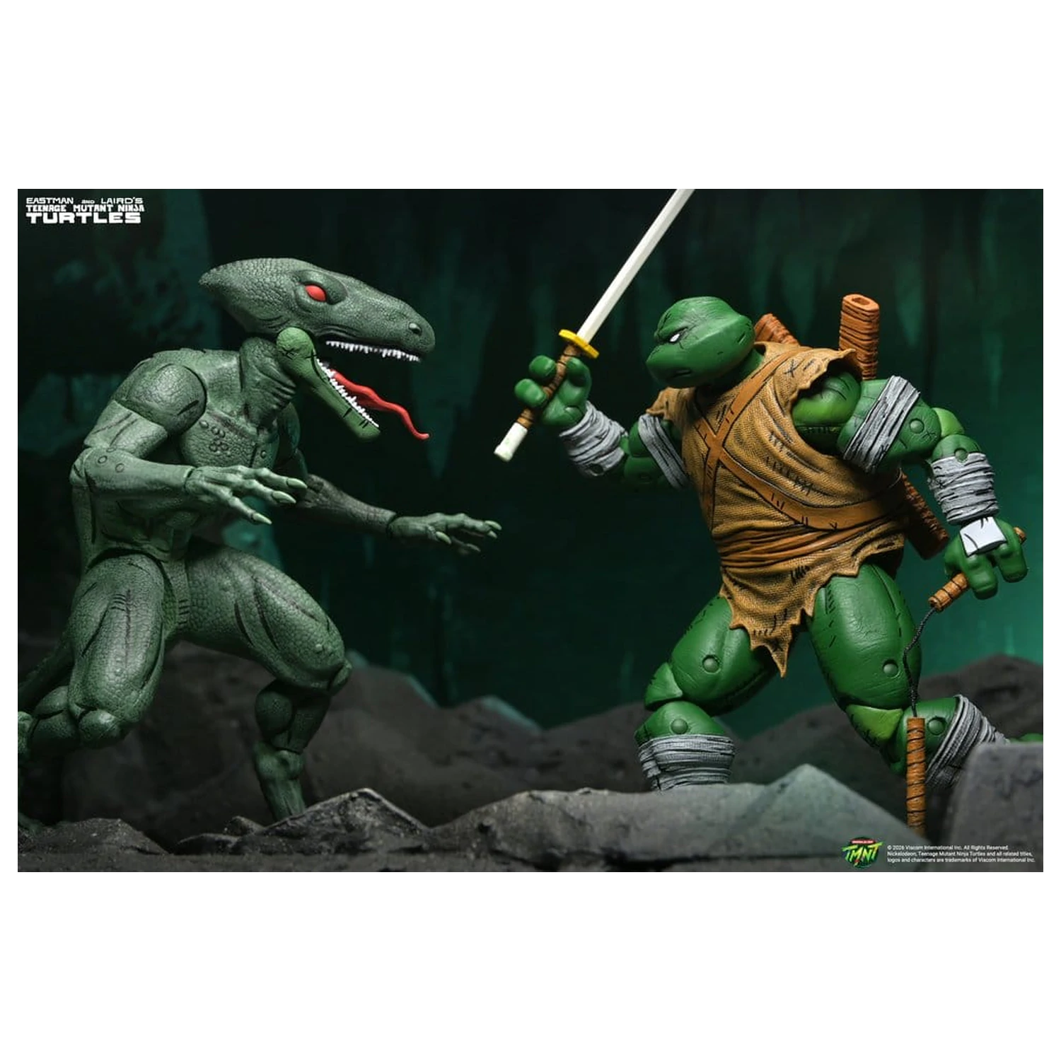 Teenage Mutant Ninja Turtles (Mirage Comics) Actionfiguren 2er-Pack Daimyo Orkai & Raptor 18 cm Produktfoto