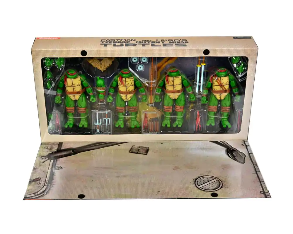Teenage Mutant Ninja Turtles (Mirage Comics) Actionfiguren 4er-Pack Leonardo, Raphael, Michelangelo, &amp; Donatello 18 cm Produktfoto