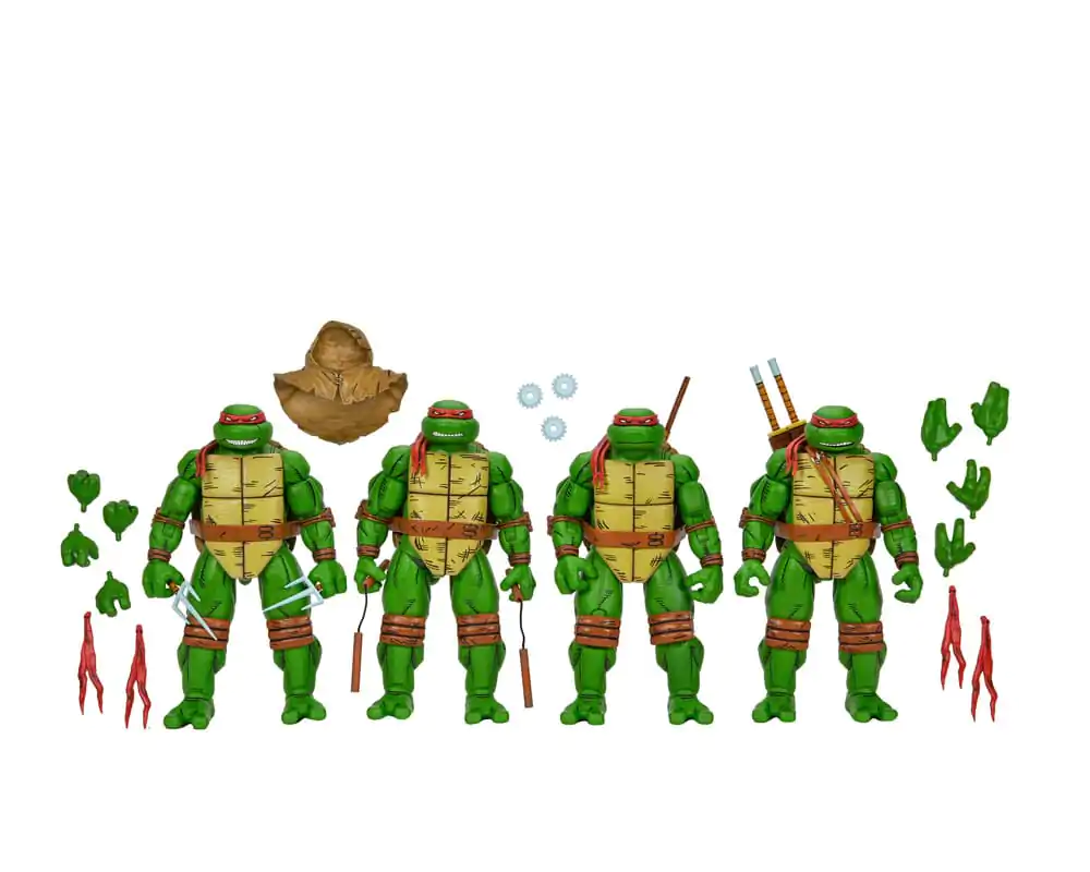 Teenage Mutant Ninja Turtles (Mirage Comics) Actionfiguren 4er-Pack Leonardo, Raphael, Michelangelo, &amp; Donatello 18 cm Produktfoto
