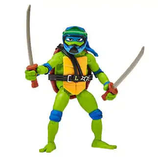 Teenage Mutant Ninja Turtles: Mutant Mayhem Drive N Kick Actionfigur Leonardo & Motorrad 11 cm Produktfoto