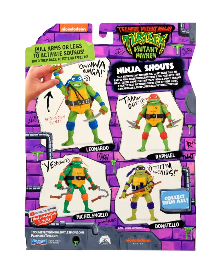 Teenage Mutant Ninja Turtles: Mutant Mayhem Ninja Shouts Action Figur Leonardo 14 cm Produktfoto