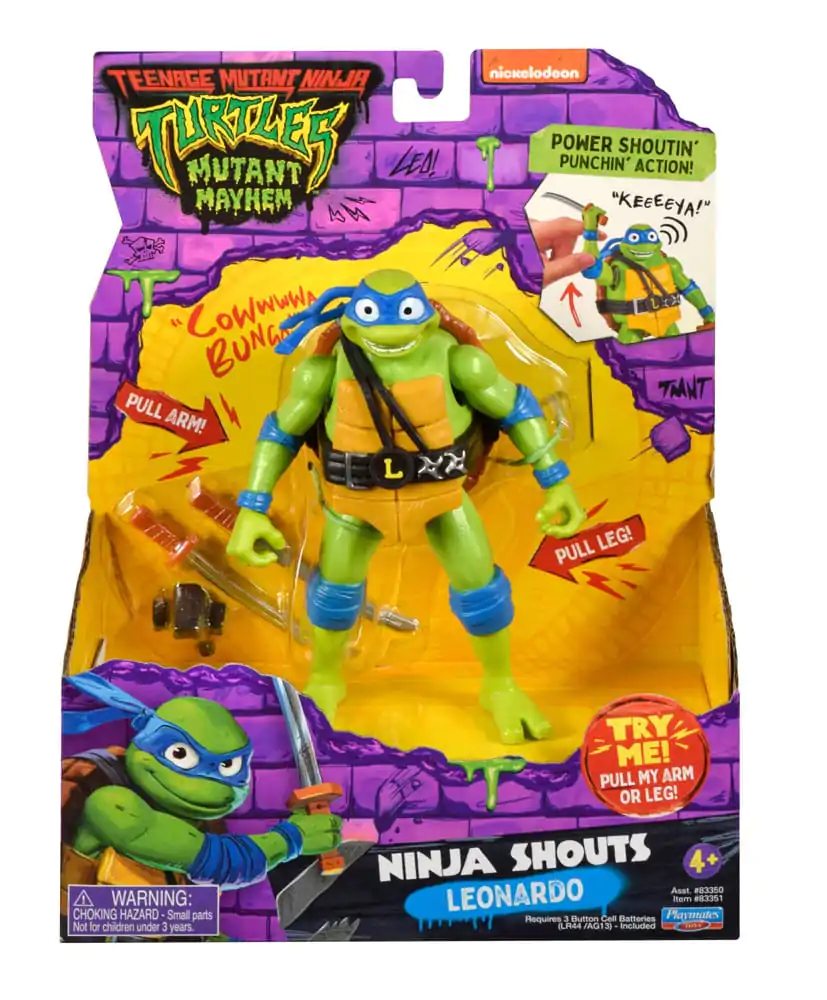 Teenage Mutant Ninja Turtles: Mutant Mayhem Ninja Shouts Action Figur Leonardo 14 cm Produktfoto