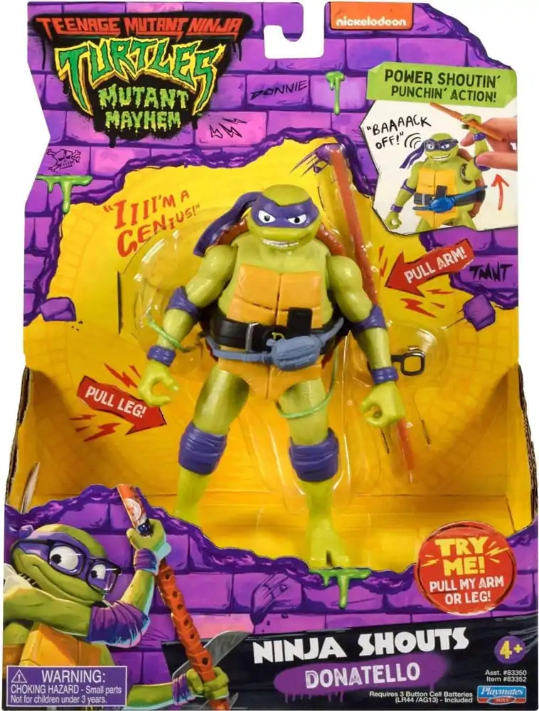 Teenage Mutant Ninja Turtles: Mutant Mayhem Ninja Shouts Action Figur Donatello 14 cm Produktfoto