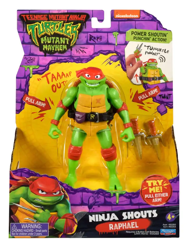 Teenage Mutant Ninja Turtles: Mutant Mayhem Ninja Shouts Aktionsfigur Raphael 14 cm Produktfoto