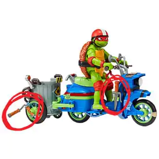 Teenage Mutant Ninja Turtles: Mutant Mayhem Action Figur Raphael & Scooter mit Beiwagen 11 cm Produktfoto