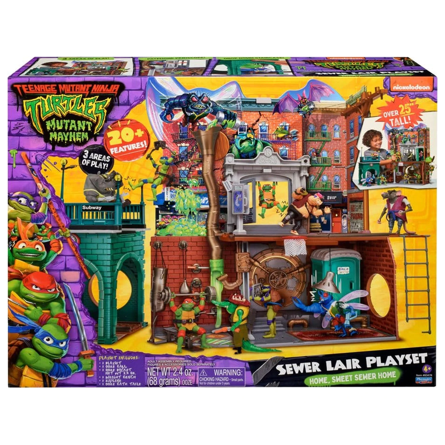 Teenage Mutant Ninja Turtles: Mutant Mayhem Spielset Kanalisations-Versteck Neue Version Produktfoto
