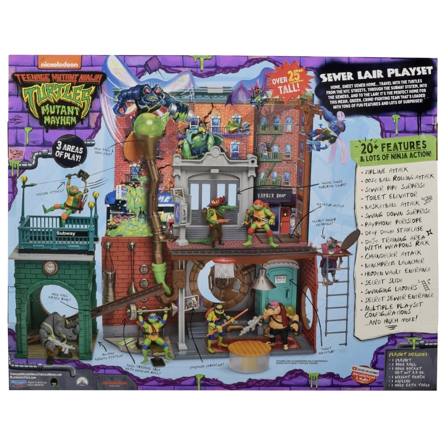 Teenage Mutant Ninja Turtles: Mutant Mayhem Spielset Kanalisations-Versteck Neue Version Produktfoto
