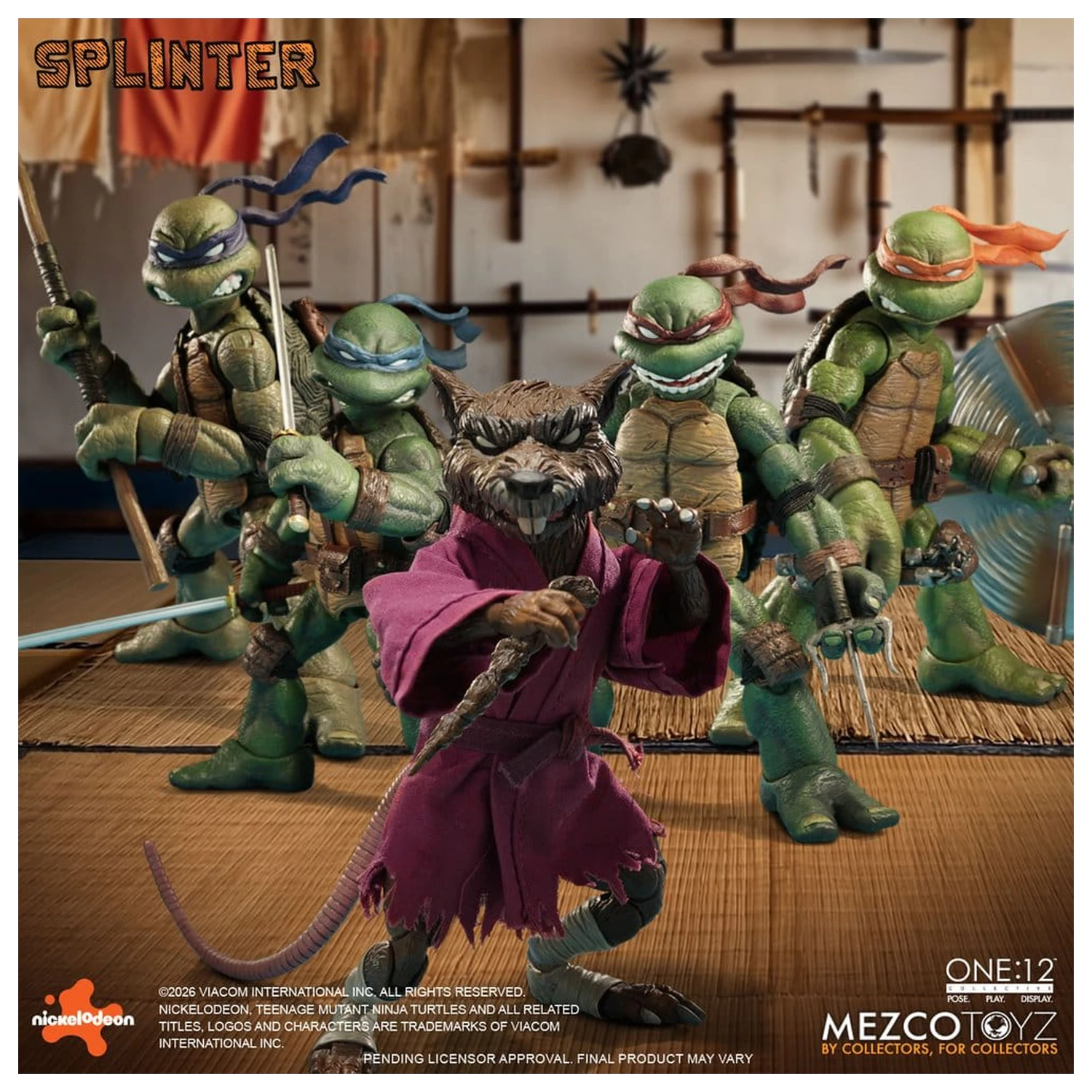 Teenage Mutant Ninja Turtles One:12 Collective Action Figur 1/12 Splinter 17 cm Produktfoto