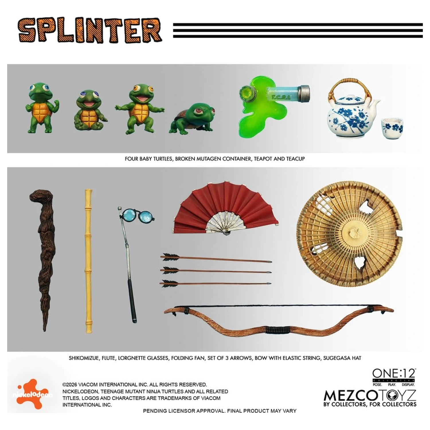 Teenage Mutant Ninja Turtles One:12 Collective Action Figur 1/12 Splinter 17 cm Produktfoto