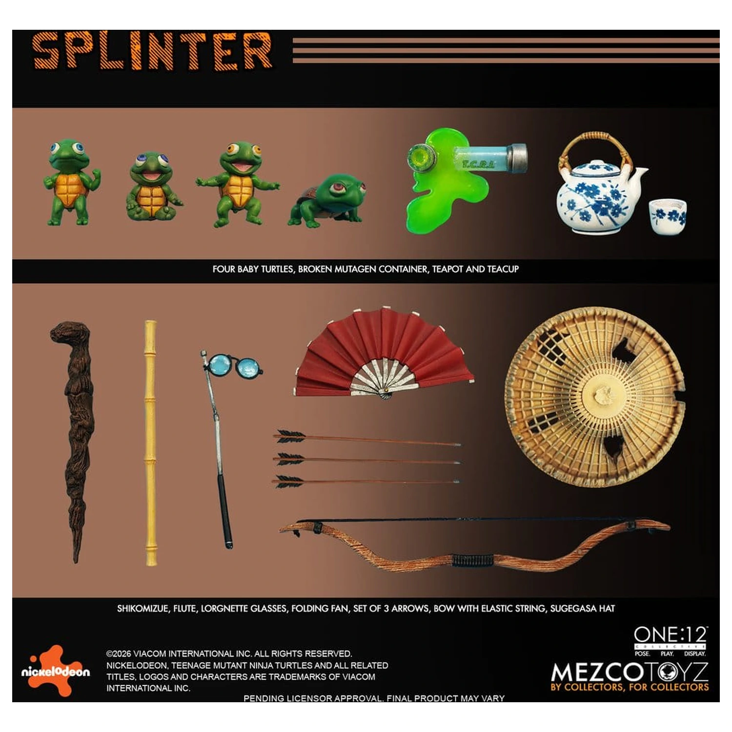 Teenage Mutant Ninja Turtles One:12 Collective Action Figur 1/12 Splinter 17 cm Produktfoto