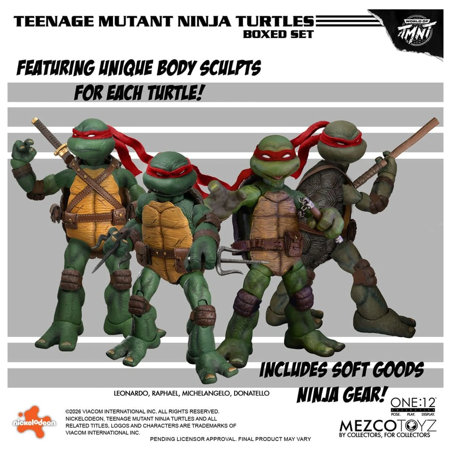 Teenage Mutant Ninja Turtles One:12 Collective Action Figuren 1/12 Boxed Set 17 cm Produktfoto