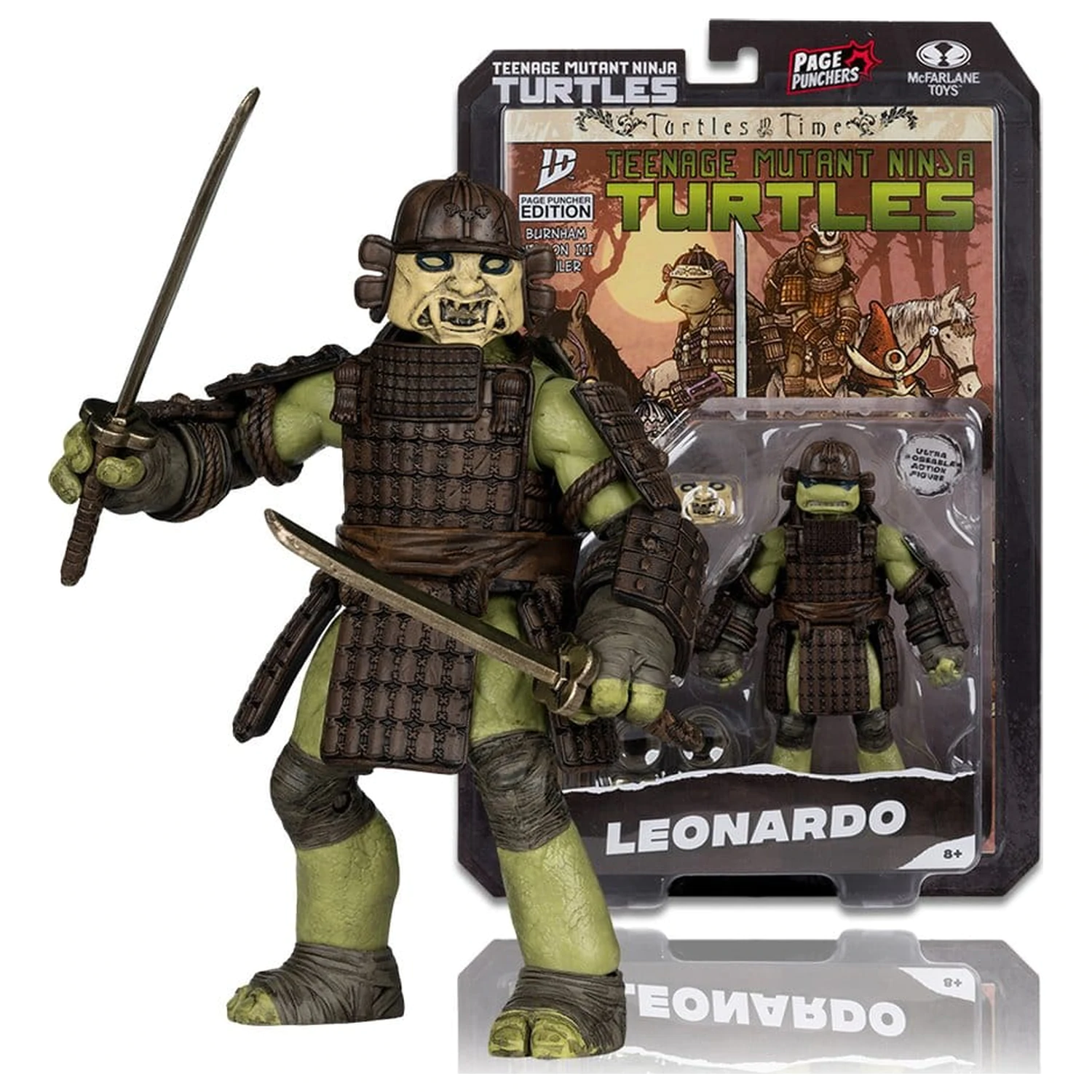 Teenage Mutant Ninja Turtles Page Punchers Actionfigur Leonardo (Turtles in Time) 13 cm Produktfoto