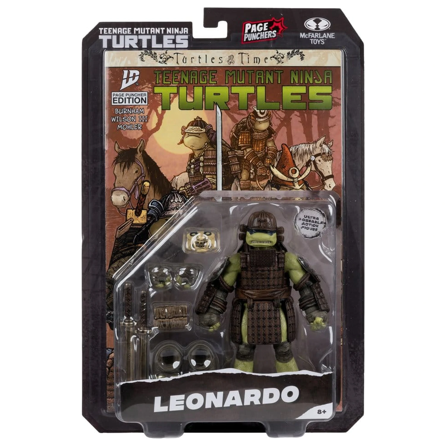 Teenage Mutant Ninja Turtles Page Punchers Actionfigur Leonardo (Turtles in Time) 13 cm Produktfoto