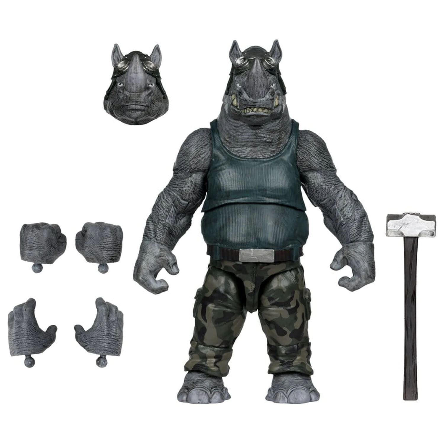 Teenage Mutant Ninja Turtles Page Punchers Actionfigur Rocksteady 17 cm Produktfoto