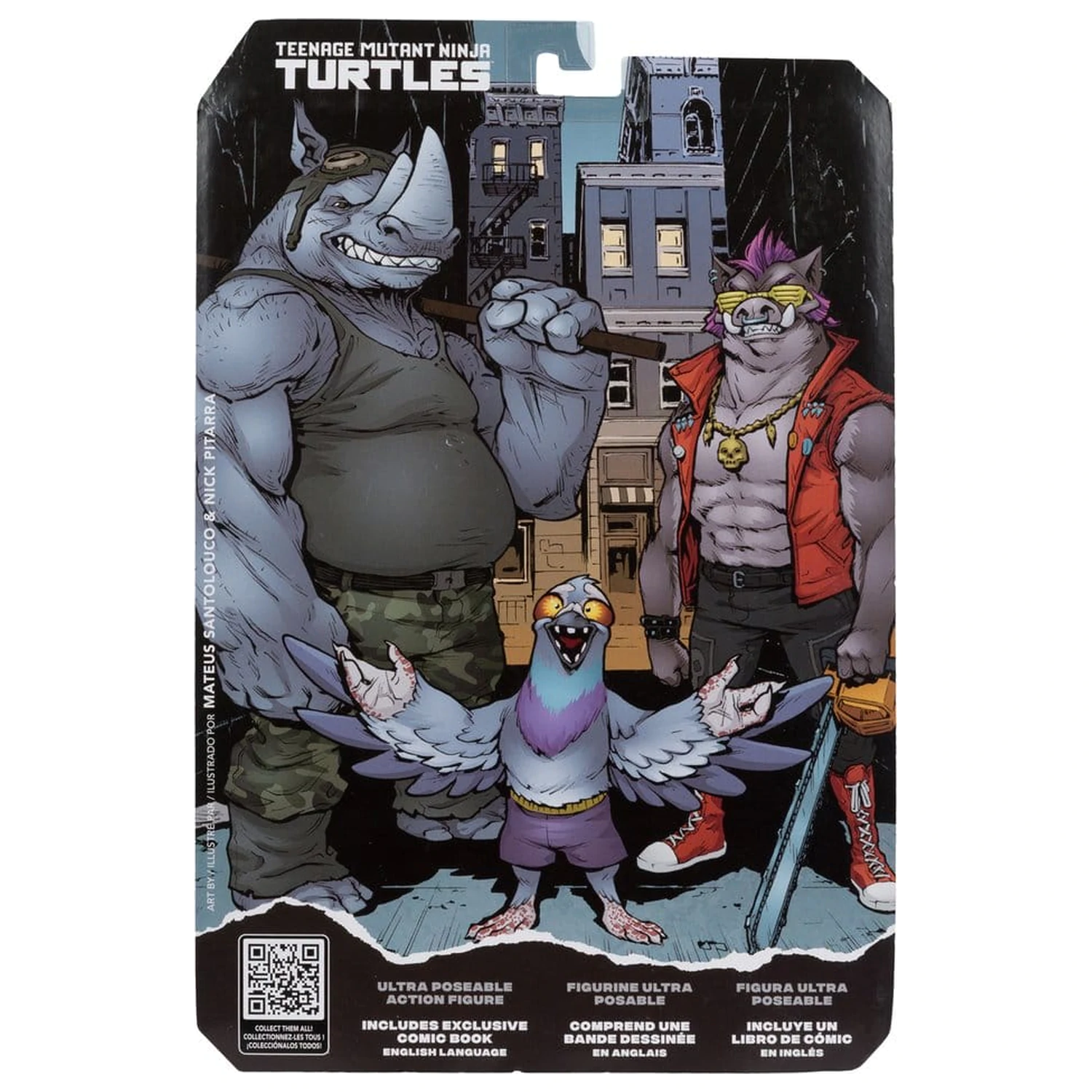 Teenage Mutant Ninja Turtles Page Punchers Actionfigur Rocksteady 17 cm Produktfoto