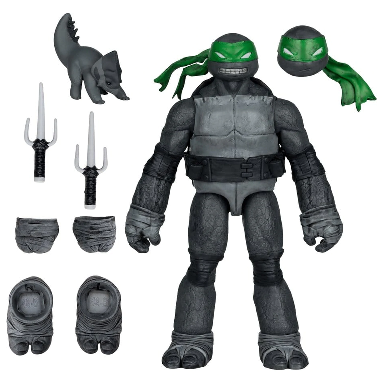 Teenage Mutant Ninja Turtles Page Punchers Action-Figur (Schwarz Weiß & Grün) (Rote Platin Edition) 13 cm Produktfoto