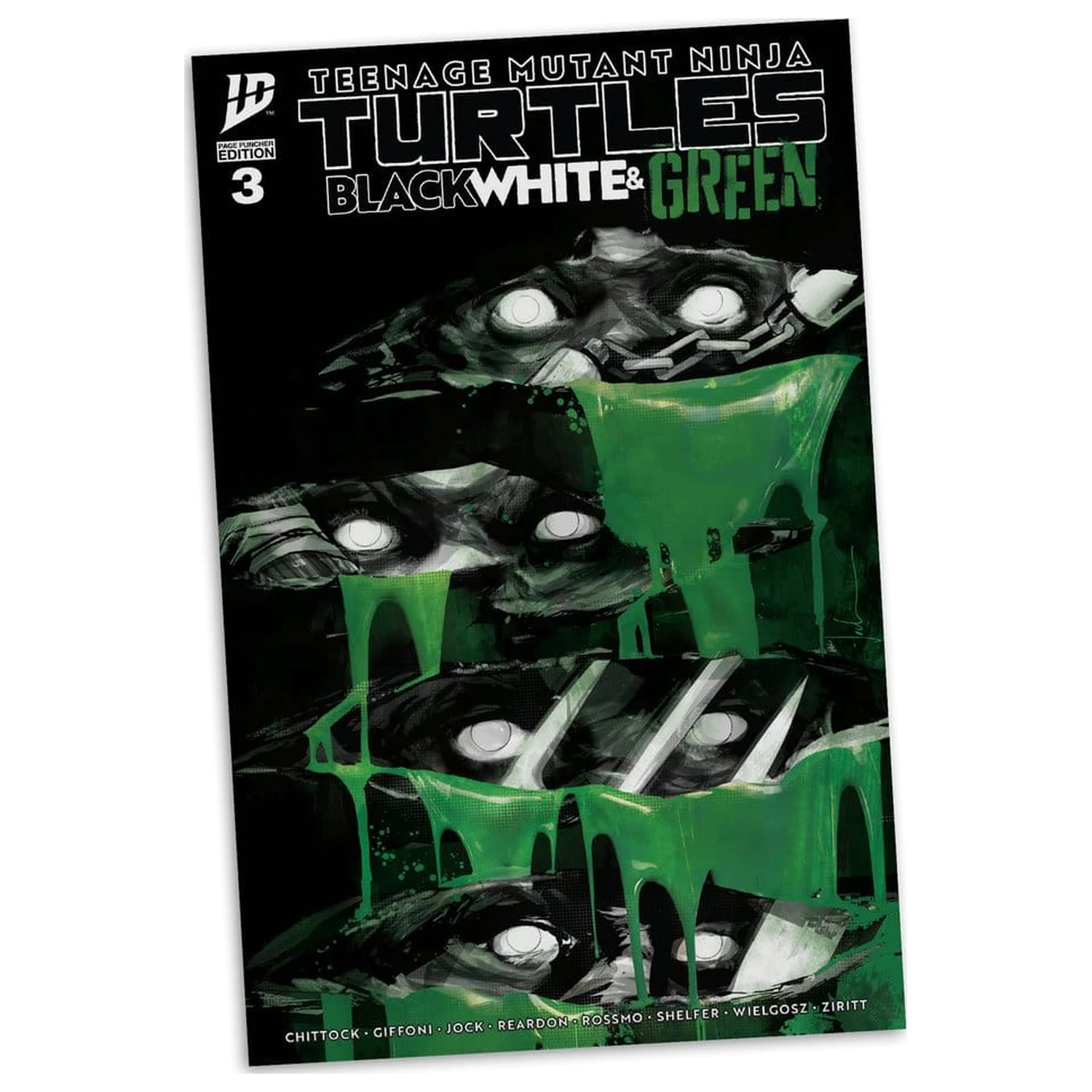 Teenage Mutant Ninja Turtles Page Punchers Action-Figur (Schwarz Weiß & Grün) (Rote Platin Edition) 13 cm Produktfoto