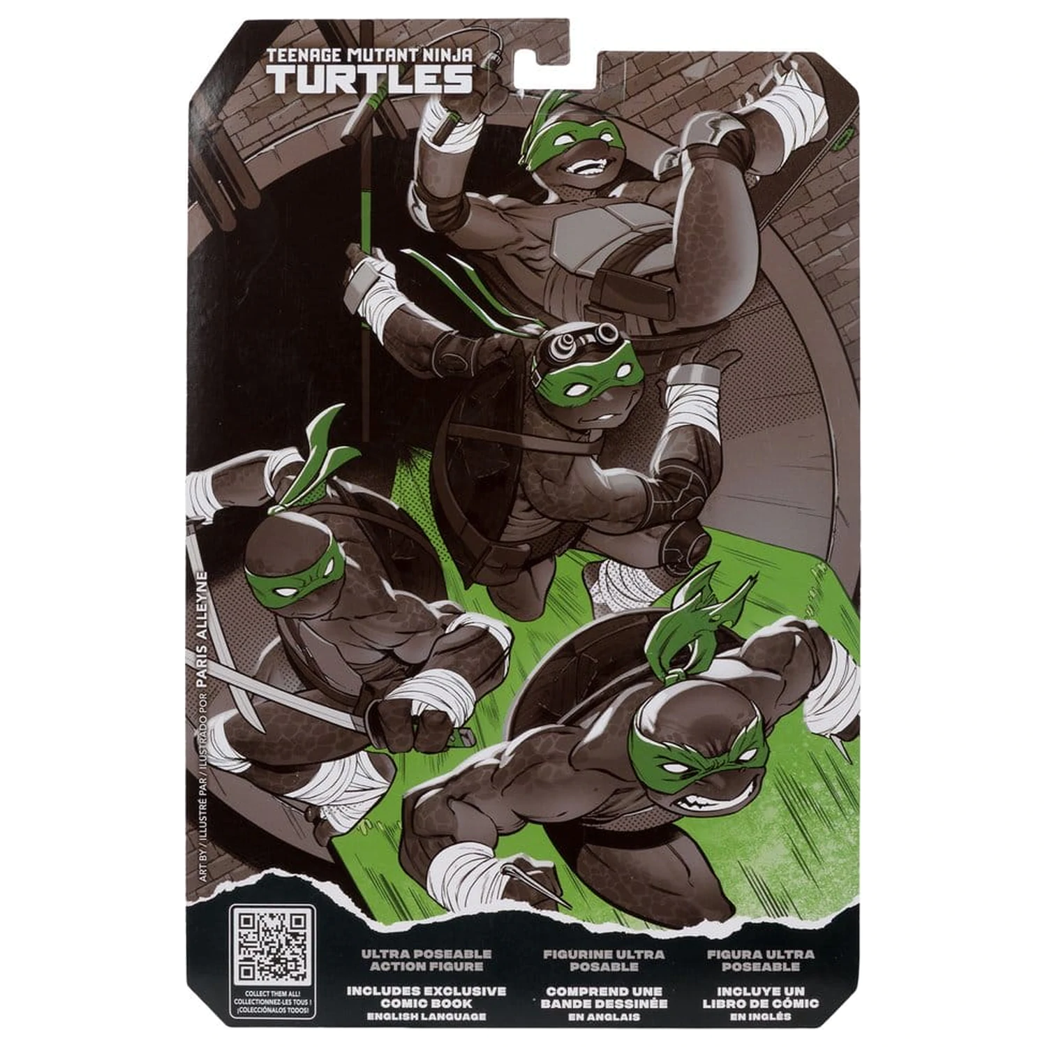 Teenage Mutant Ninja Turtles Page Punchers Actionfigur Donatello (Schwarz Weiß & Grün ) (Red Platinum Edition) 13 cm Produktfoto